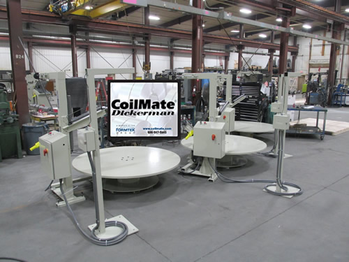 20,000 lb CoilMate CM Pallet Decoilers with AC vector drive and laser loop control